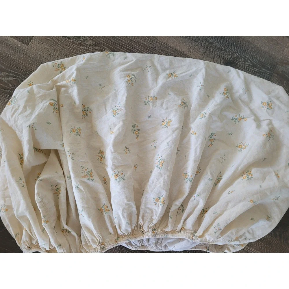 DuShow Toddler Fitted Sheet Yellow Floral Cotton 28x52x8 Nursery Bedding‎ #8